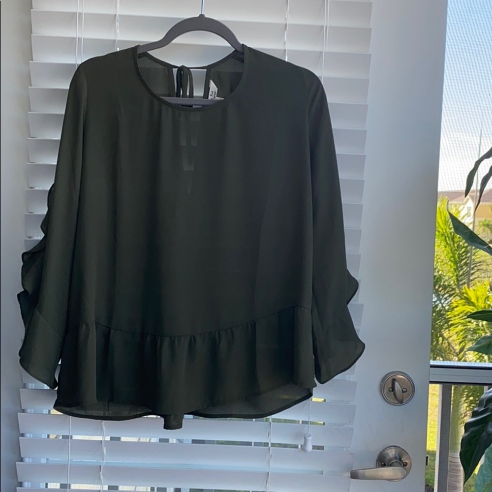 Olive green blouse